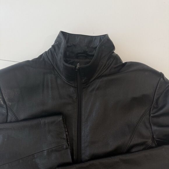 Wilsons Leather Jacket Womens Medium Full Zip Maxima Lined Coat Pockets - Picture 10 of 12